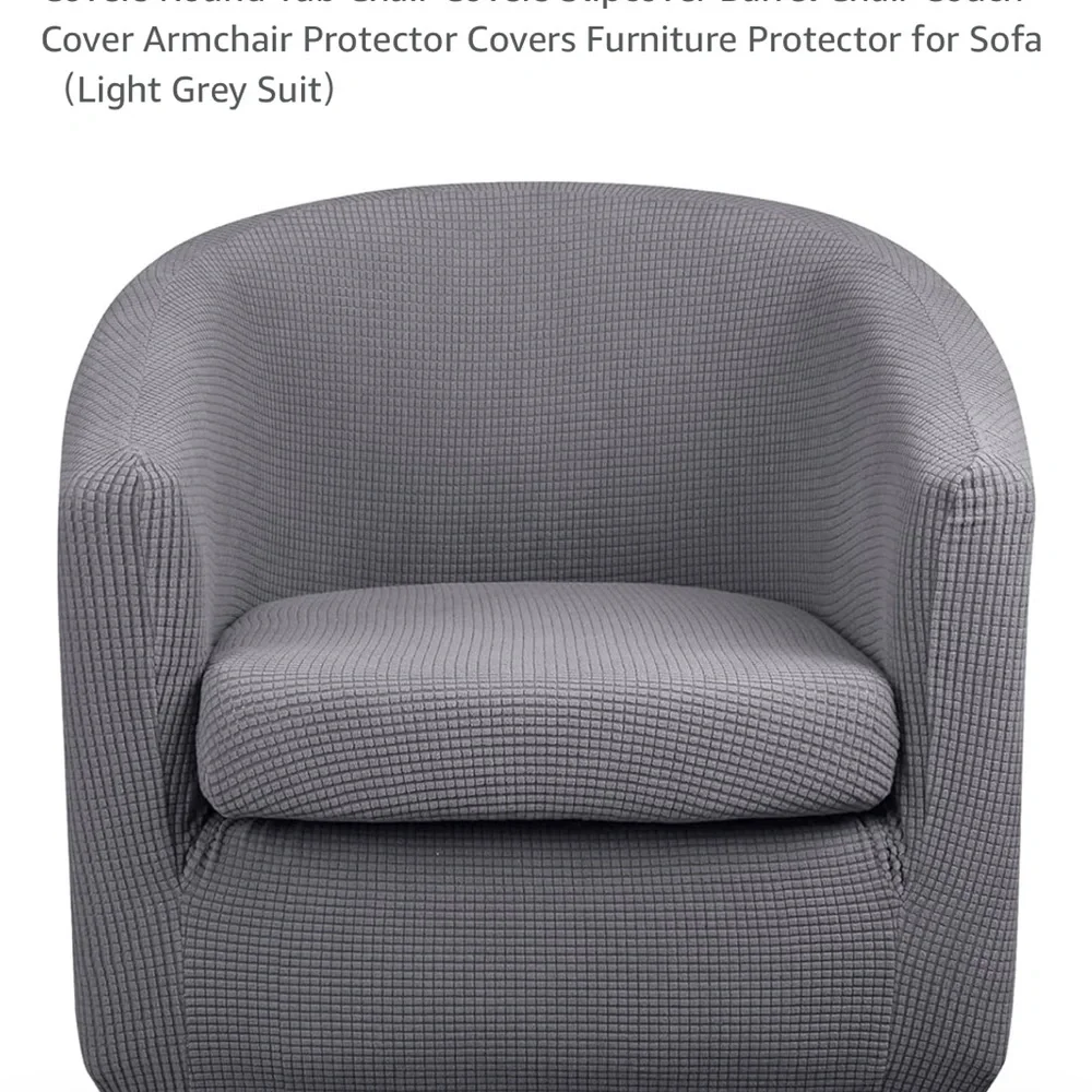 Gray Bucket Chair- Arm Chair Cover